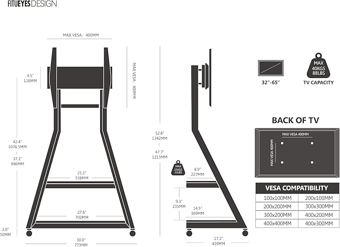 FITUEYES Design Corner TV Stand - Image 8