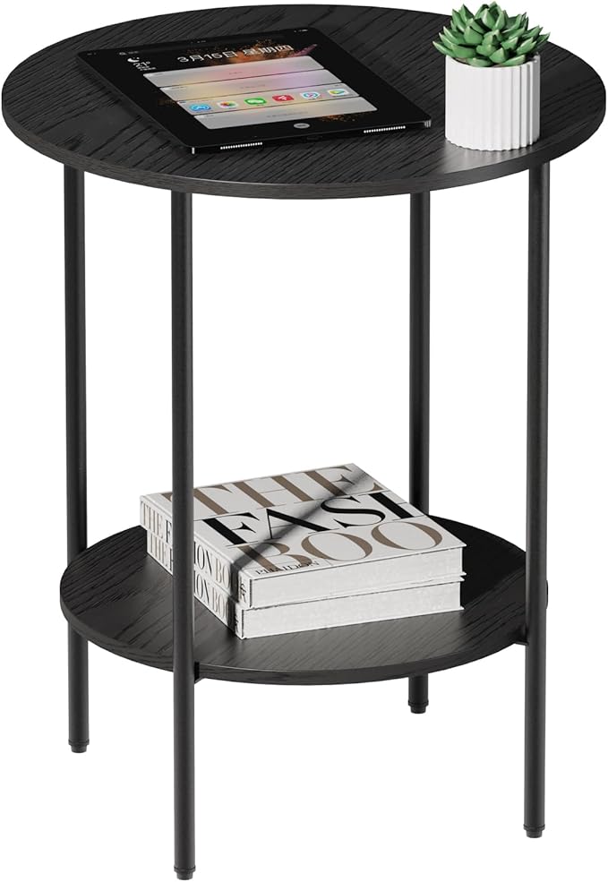 Side Table, Round End Table by CAMOAT