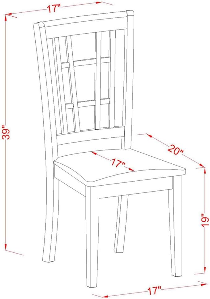 East West Furniture SUNI5-BCH-C 5 Piece Dining Set Includes a Round Dining Room - Image 5