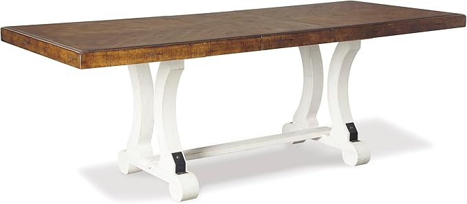 Signature Design by Ashley Valebeck Farmhouse Rectangular Extension Dining Table - Image 4
