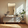 ANDY STAR Matte Black Mirror, 24x40 Inch Bathroom Vanity Mirror, Asymmetrical by ANDYSTAR