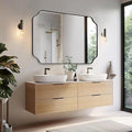 ANDY STAR Matte Black Mirror 24x40 Inch, Scalloped Mirror by ANDYSTAR