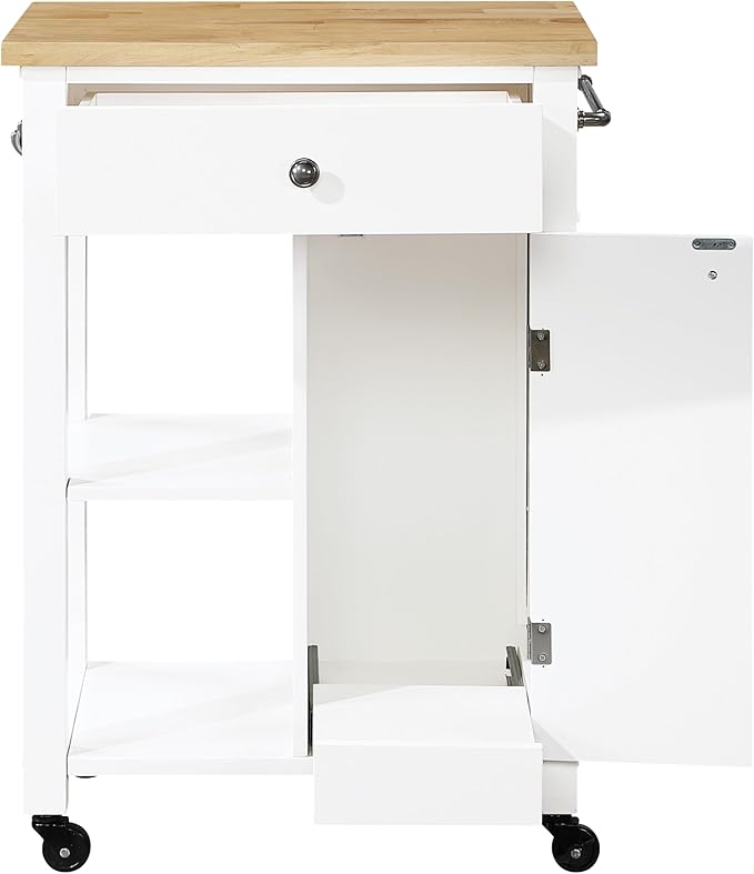 OSP Home Furnishings Derry Modern Farmhouse Kitchen Cart - Image 12
