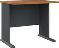Bush Business Furniture Series A 36W Desk in Natural Cherry and Slate by BushBusinessFurniture