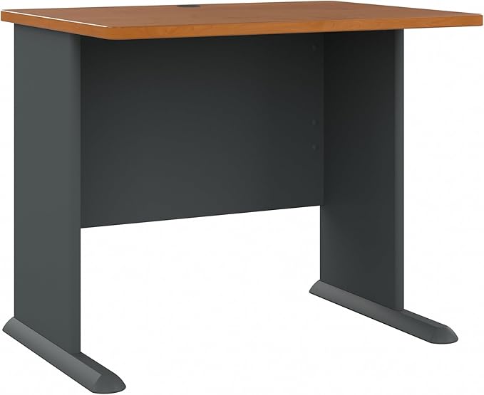 Bush Business Furniture Series A 36W Desk in Natural Cherry and Slate by BushBusinessFurniture