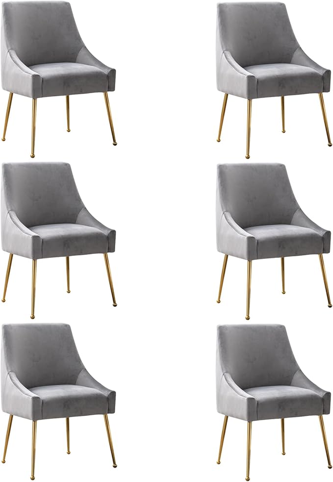 Velvet Dining Chairs, Furniture Collection Modern Contemporary Upholstered by RESTWORLD