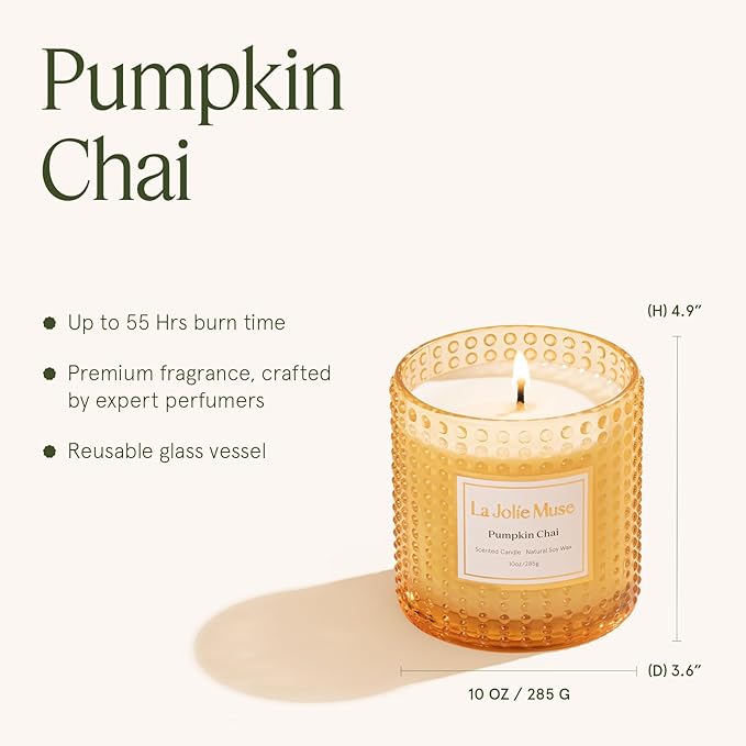 LA JOLIE MUSE Fall Candles – Pumpkin Candle - Image 5