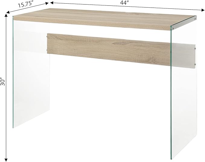 Convenience Concepts SoHo Console Table/Desk, Weathered White - Image 3
