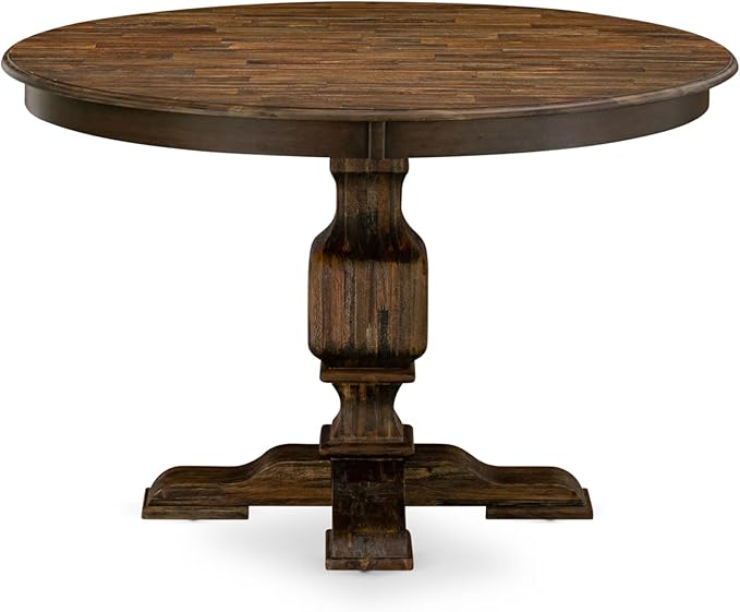 East West Furniture F3EL7-718 7 Piece Kitchen Table Set Consist of a Round - Image 5