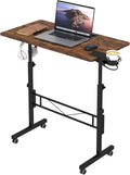 Hadulcet Small Standing Desk Adjustable Height, Rolling Desk by Hadulcet