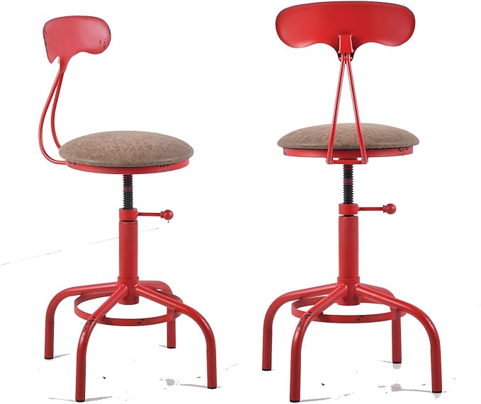 Topower Home Kitchen Stool, Industrial Counter Stool, Height Adjustable Swivel by Topower