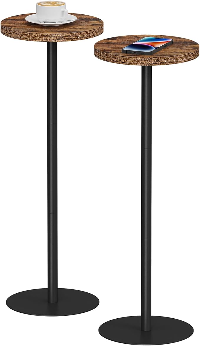 TUTOTAK Tall Round Side Table, Small End Table, Beside Table, Drink Table by WelcometotheTUTOTAKHome