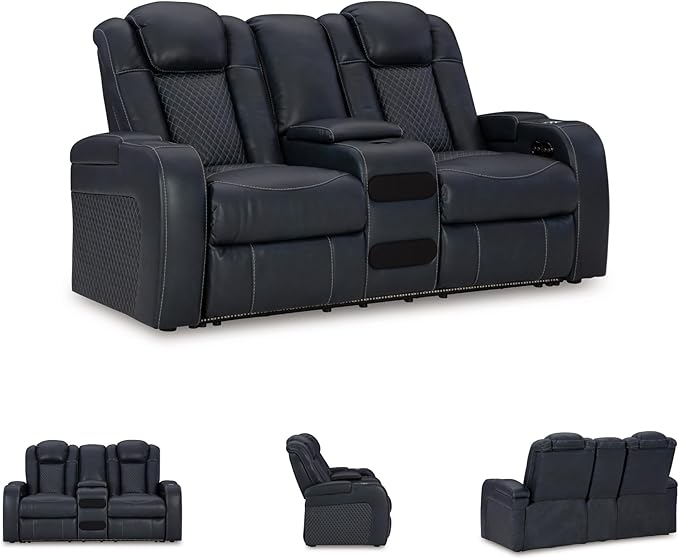 Signature Design by Ashley Fyne-Dyme Contemporary Power Reclining Loveseat - Image 7