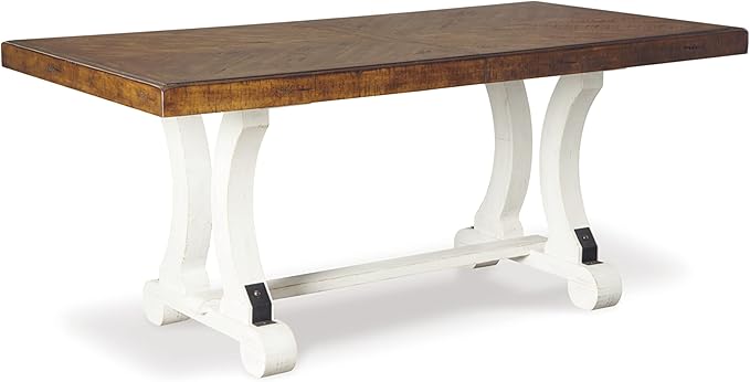 Signature Design by Ashley Valebeck Farmhouse Rectangular Extension Dining Table by SignatureDesignbyAshley