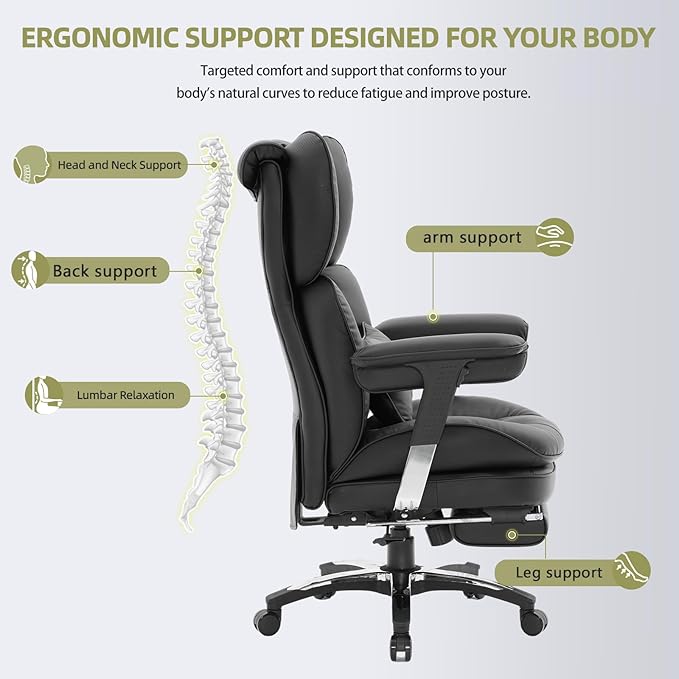 Efomao Big and Tall Office Chair - Image 7
