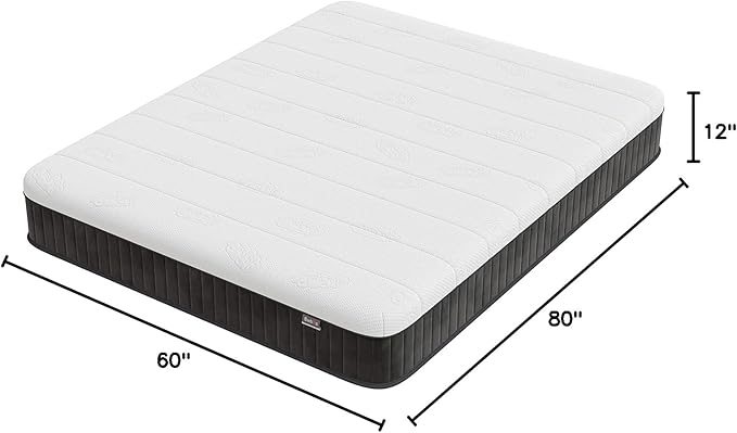 Firm Queen Mattress, 12 Inch Memory Foam Firm Queen Mattress Size - Image 2