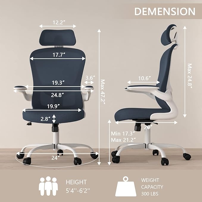 Office Chair, High Back Ergonomic Desk Chair, Breathable Mesh Desk Chair - Image 2