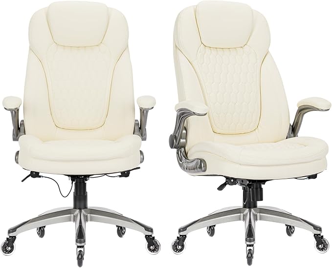 Executive Office Chair-Ergonomic Computer Desk Chair, High Back Leather Chair by COLAMYINC