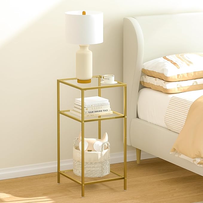 Homhedy 3-Tier Side Tables Set of 2, End Tables - Image 8