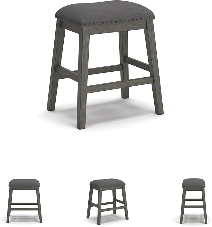 Signature Design by Ashley Caitbrook Rustic 24.4" Counter Height Upholstered - Image 7
