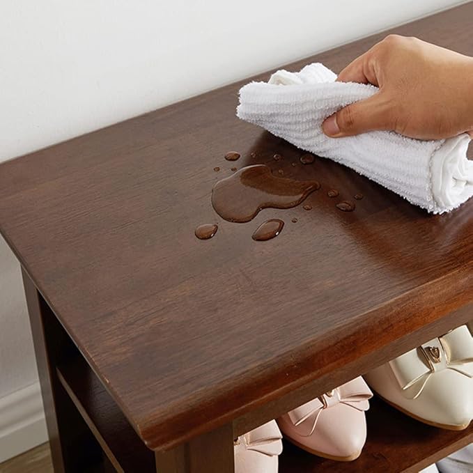 LEILISI Shoe Bench, Solid Wood Shoe Rack Bench Simple Style Shoe Storage Bench - Image 4