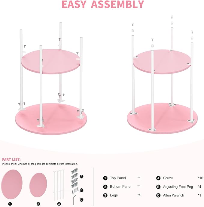 Side Table, Round End Table - Image 8