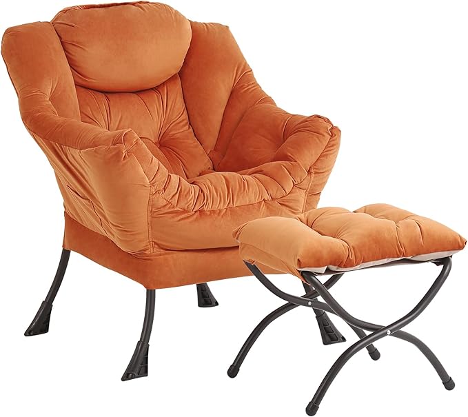 Lazy Chair and Ottoman, Large Accent Lounge Chair by Givjoy