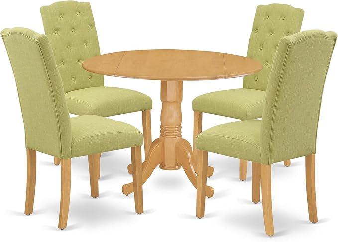 East West Furniture DLCE5-OAK-07 5 Piece Dining Table Set by EastWestFurniture
