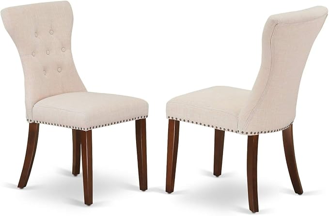 East West Furniture MLGA3-MAH-32 3 Piece Dining Room Table Set Contains a - Image 6