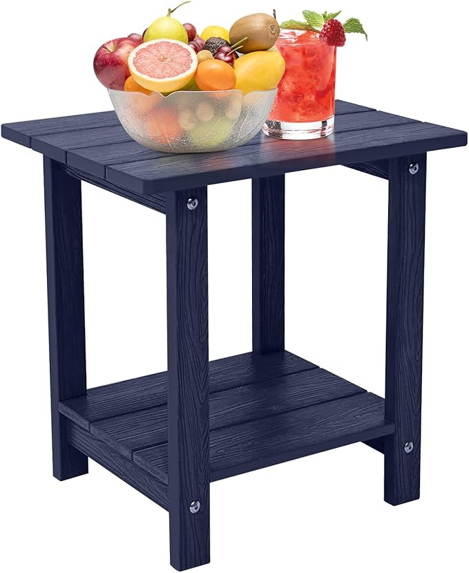 Melucivi Weather Resistant Outdoor Side Table, Double Small Adirondack Side - Image 4