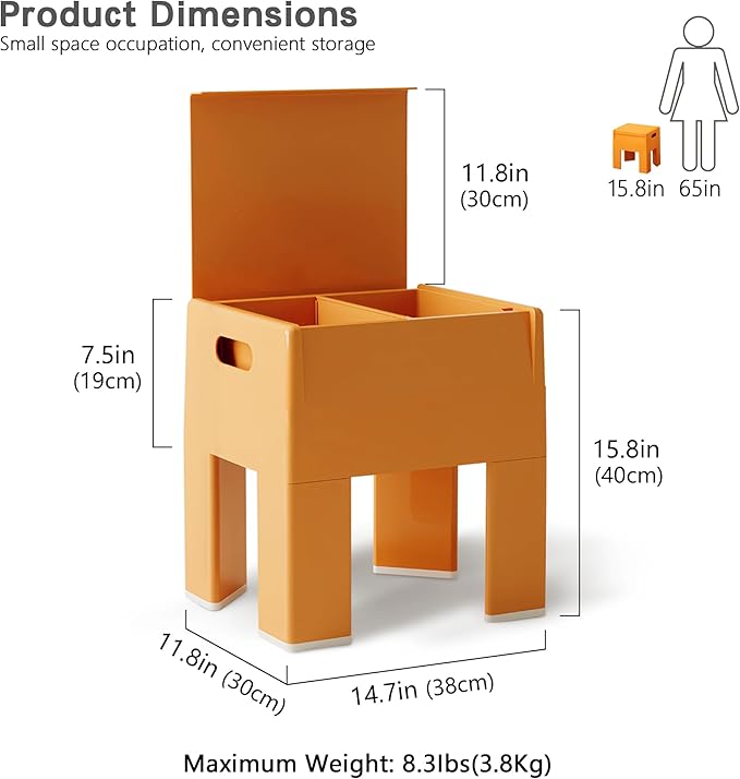 Nightstand Bedside with Storage Space, Dorm and Small Spaces, Easy Assembly - Image 2