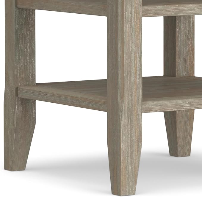 SIMPLIHOME Acadian SOLID WOOD 19 Inch Wide Square Transitional End Table in - Image 7