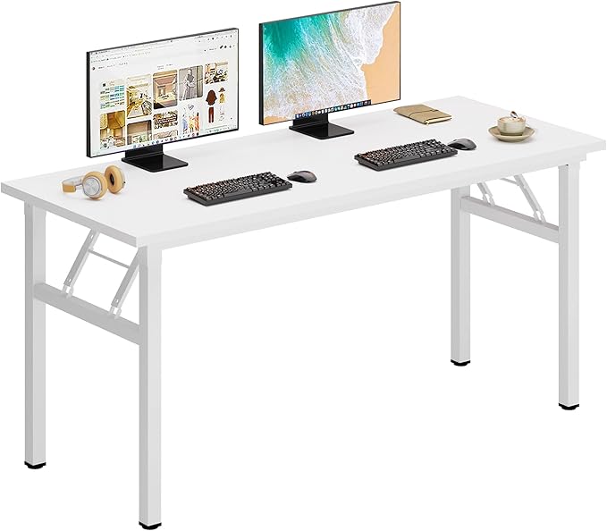 DlandHome Large Computer Desk, Folding Desk, Decent and Steady Home Office by DlandHome