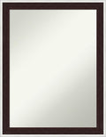Amanti Art Bathroom Mirror for Over Sink, 27x21 Maya Espresso Silver Rectangle by AmantiArt