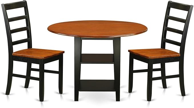 East West Furniture SUPF3-BCH-W 3 Piece Dining Room Furniture Set Contains a by EastWestFurniture
