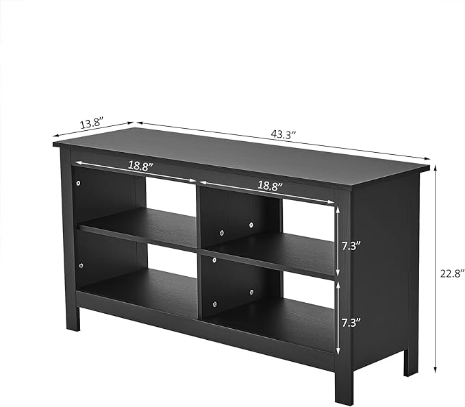 43 Inches TV Stand, Mid Century Modern Entertainment Center - Image 2