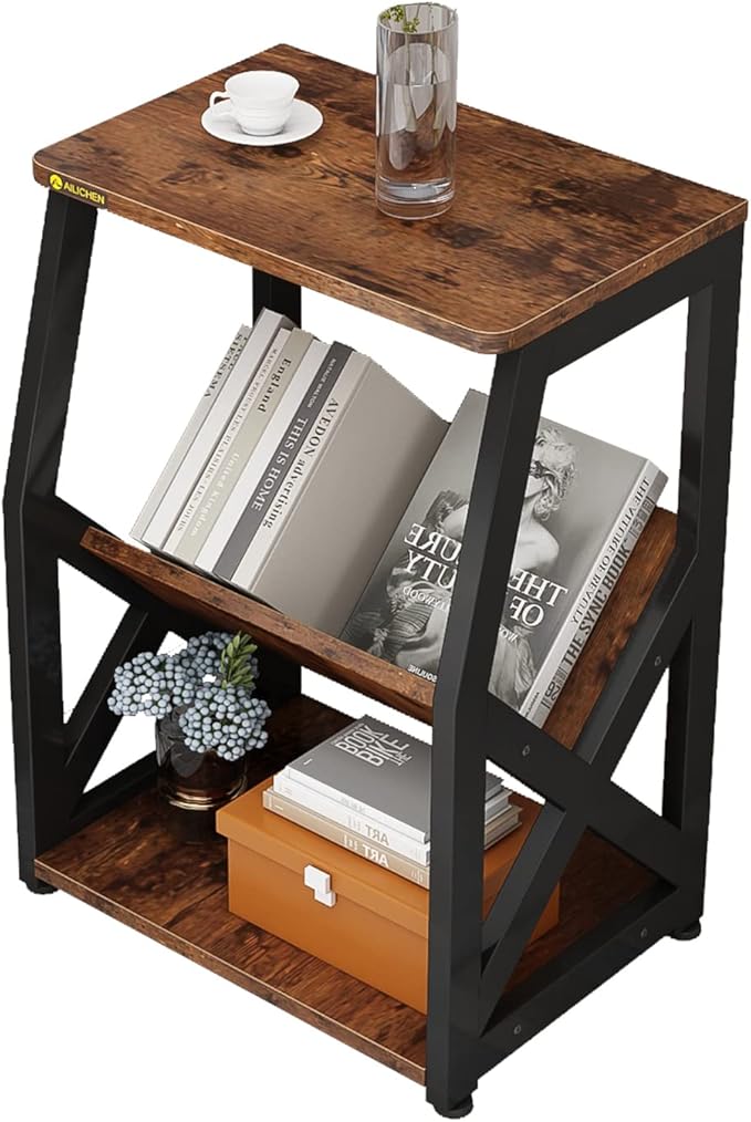 ALISENED Side Table, 3 Tier Narrow End Table by ALISENED