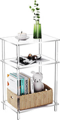 Acrylic Side Table Clear 3-Tier End Table by AcrylicFurnitureHomeDecor