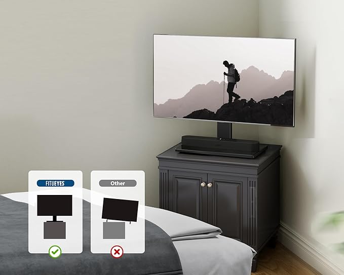 FITUEYES Universal TV Stand, Swivel TV Table Stands - Image 7