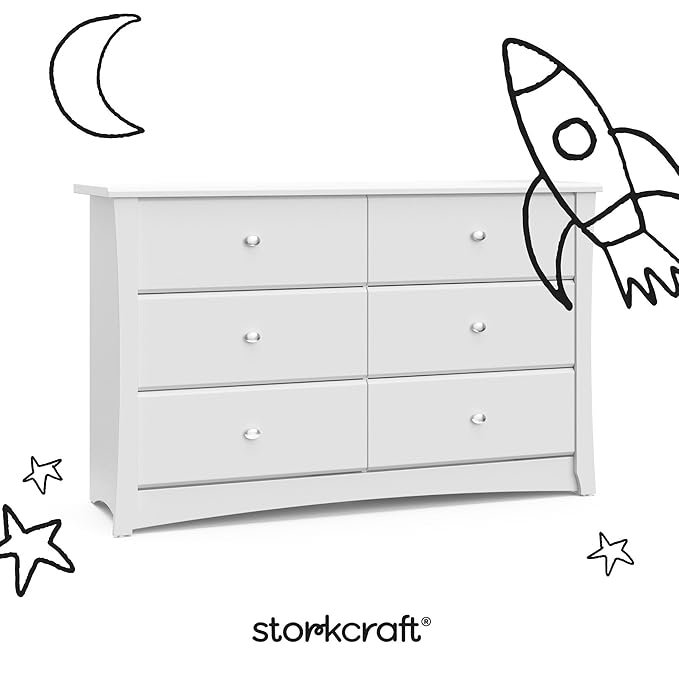 Storkcraft Crescent 6 Drawer Double Dresser – GREENGUARD Gold Certified - Image 9