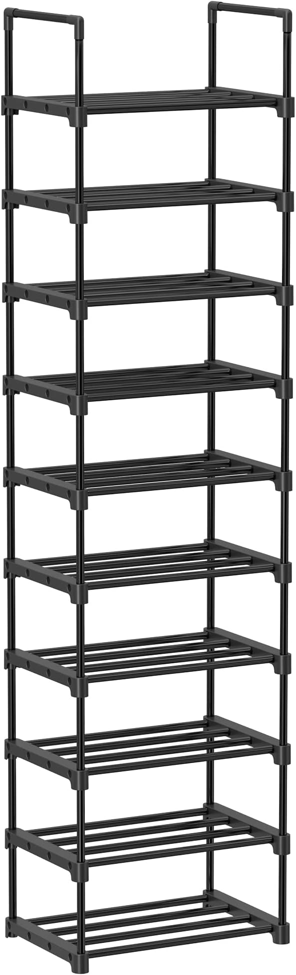 SONGMICS Shoe Rack, 10-Tier Shoe Organizer, Metal Storage Shelf, Upright or by SONGMICSbySONGMICSHOME