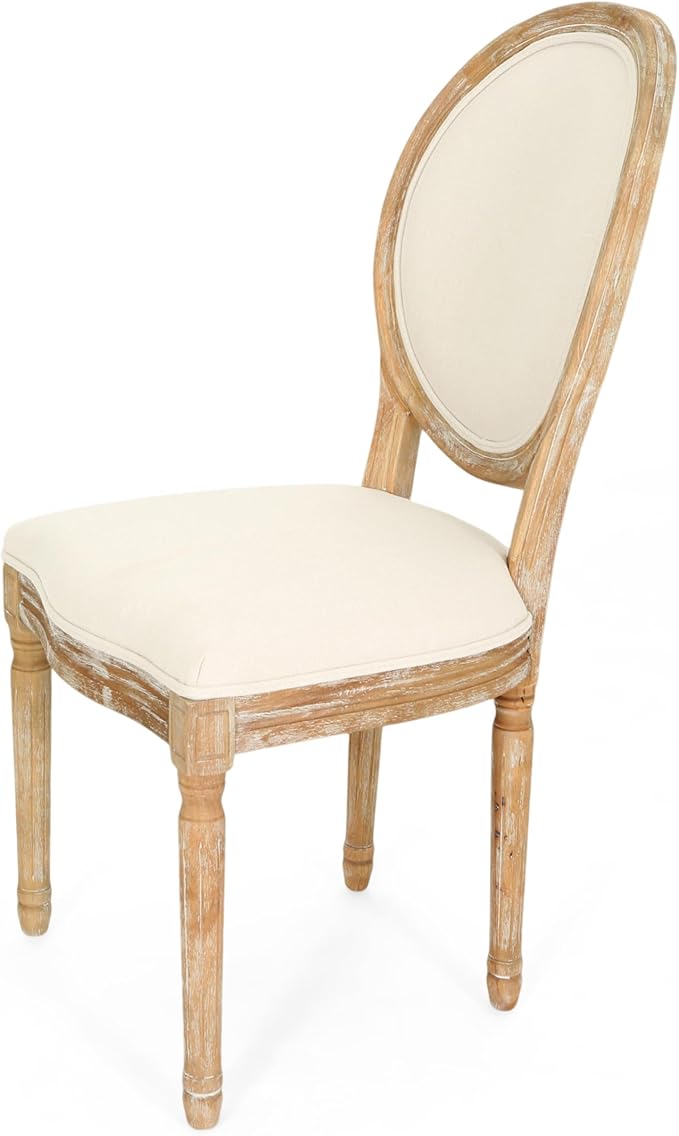 Christopher Knight Home Reed Upholstered Farmhouse Dining Chairs, and Beige - Image 6