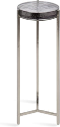Kate and Laurel Aguilar Modern Drink Table, Detailed Glass Accent Table by KateandLaurel