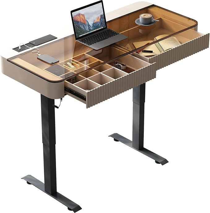 Lartis Office Desk, Electric Computer Lift Table Standing Desk - Image 3