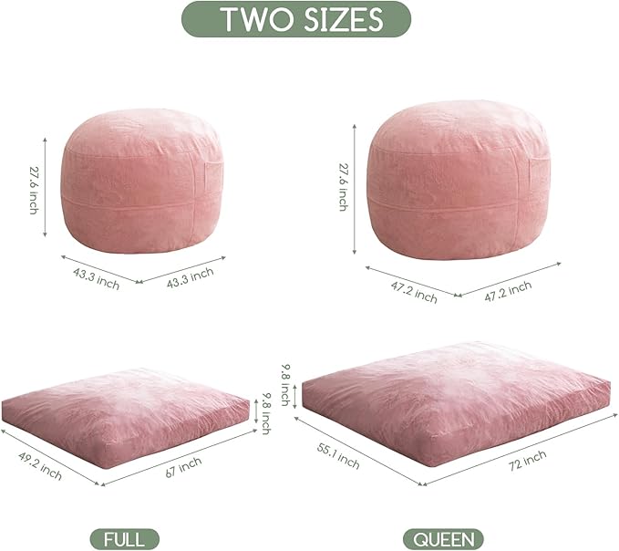 HIGOGOGO Giant Bean Bag Chair Bed - Image 2