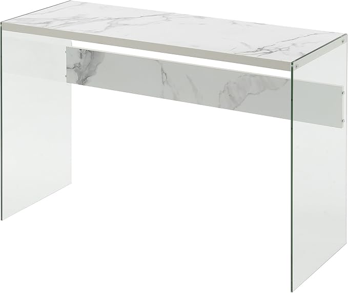 Convenience Concepts SoHo Console Table/Desk, Faux White Marble by ConvenienceConcepts