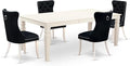 East West Furniture LGDA5-LWH-24 5 Piece Dining Table Set Includes a Rectangle by EastWestFurniture