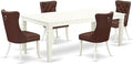 East West Furniture LGDA5-LWH-26 5 Piece Dining Room Set Consists of a by EastWestFurniture