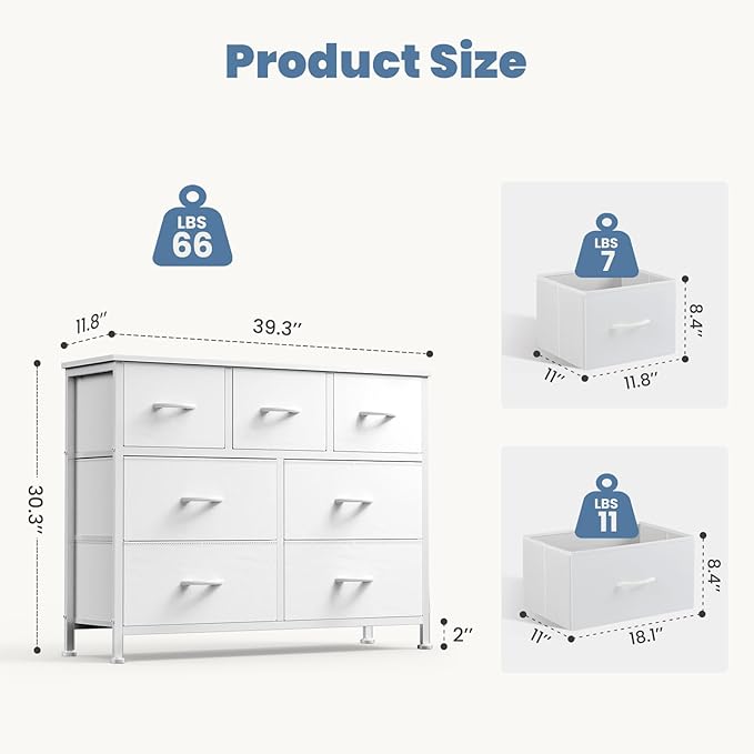 DUMOS TV Stand Dresser for Living Room Bedroom - Image 3
