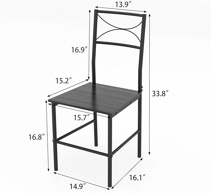 JOIN IRON 3-Piece Kitchen Dining Room Table Set - Image 3